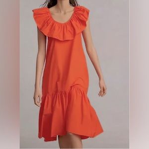 Orange Anthropologie dress size medium